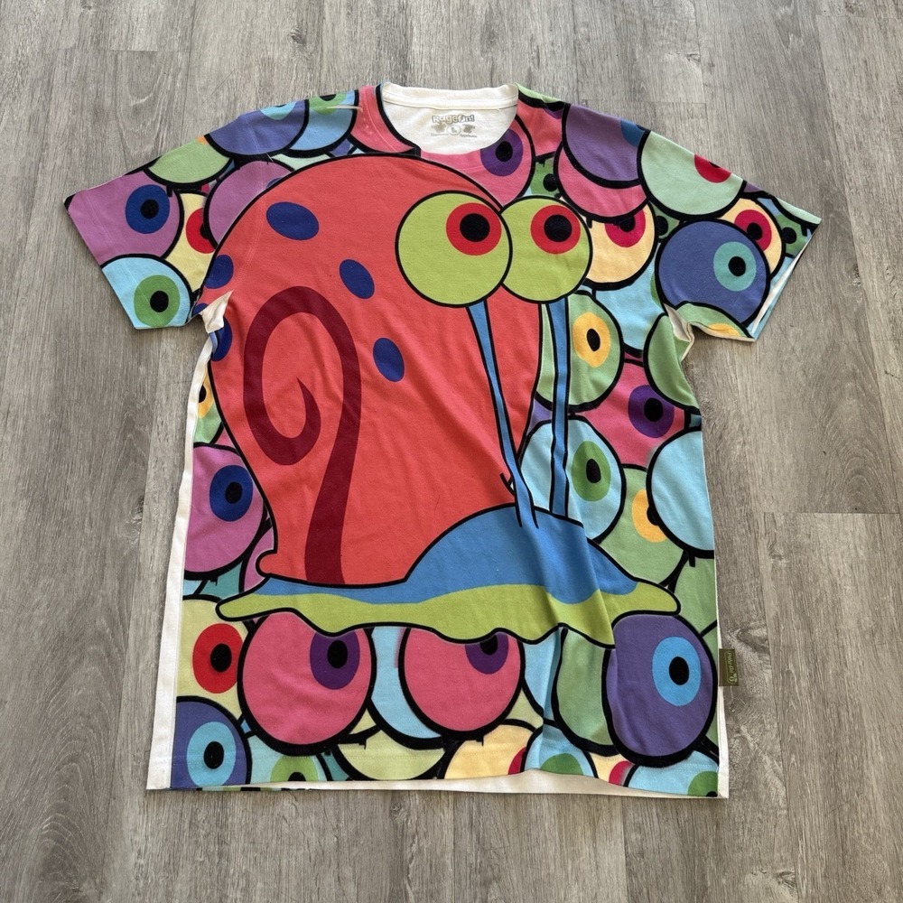 Rage On SpongeBob SquarePants Gary the Snail Mens T-Shirt Large AOP